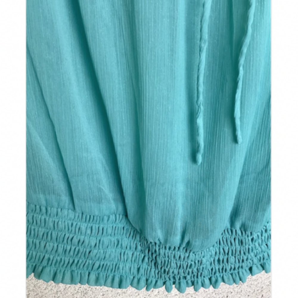 ๐5/$25๐ Vanity Teal Short Sleeve Ruffle Top - Picture 5 of 11